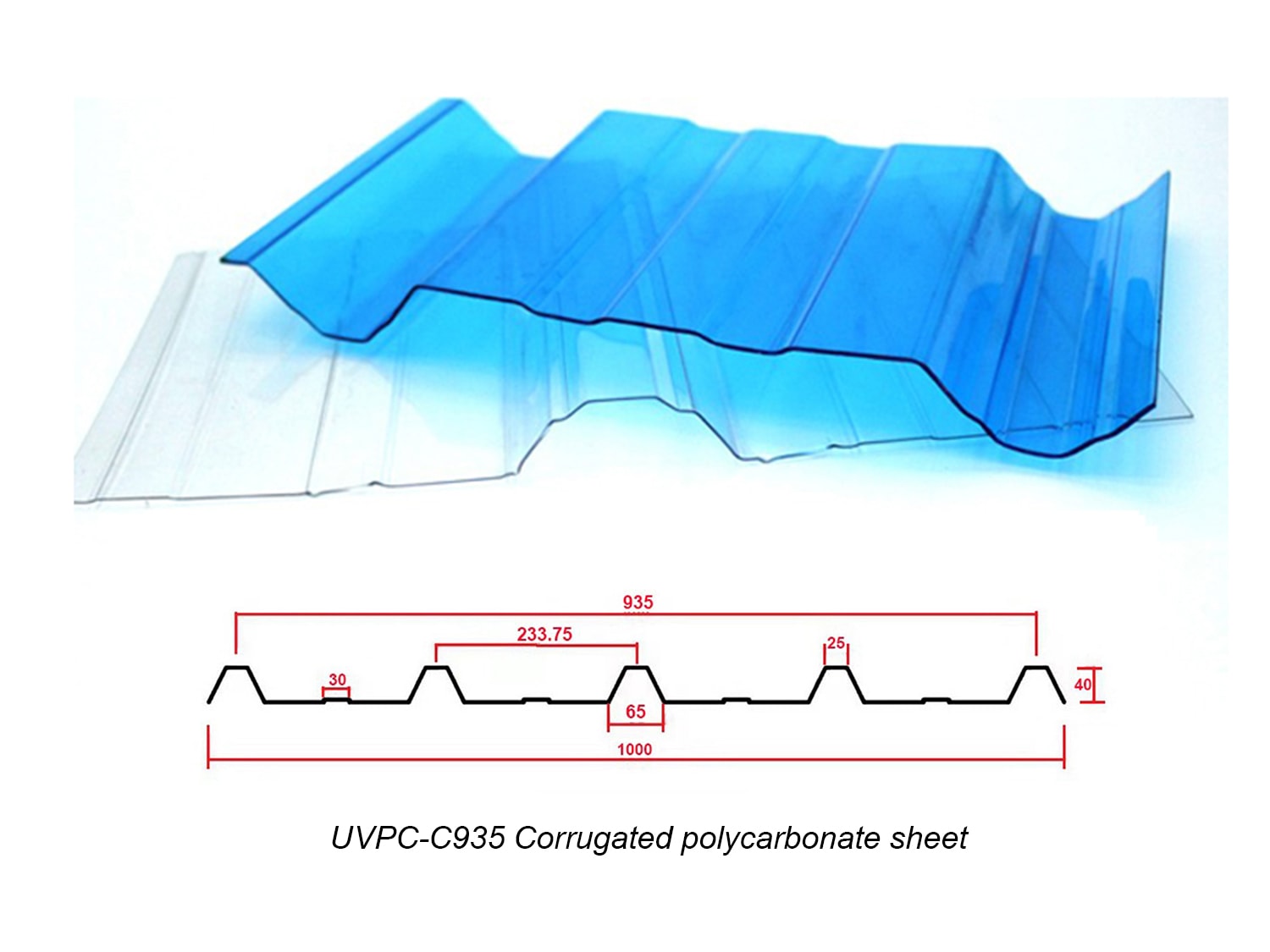 Corrugated polycarbonate