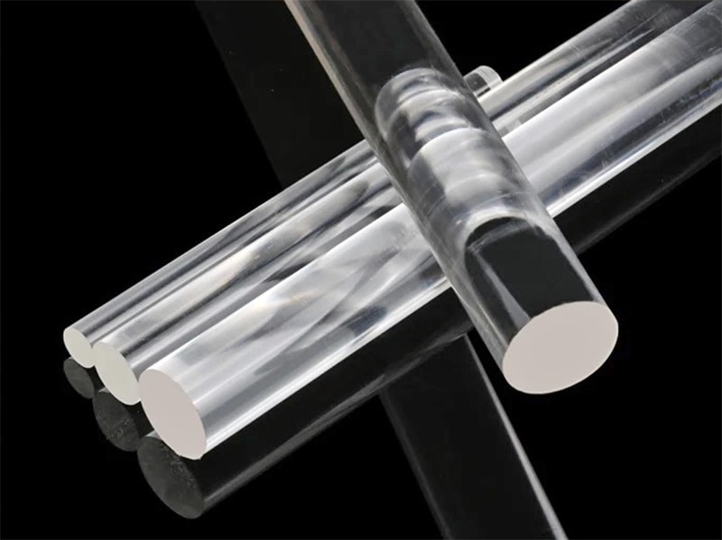 Varilla de plexiglás transparente