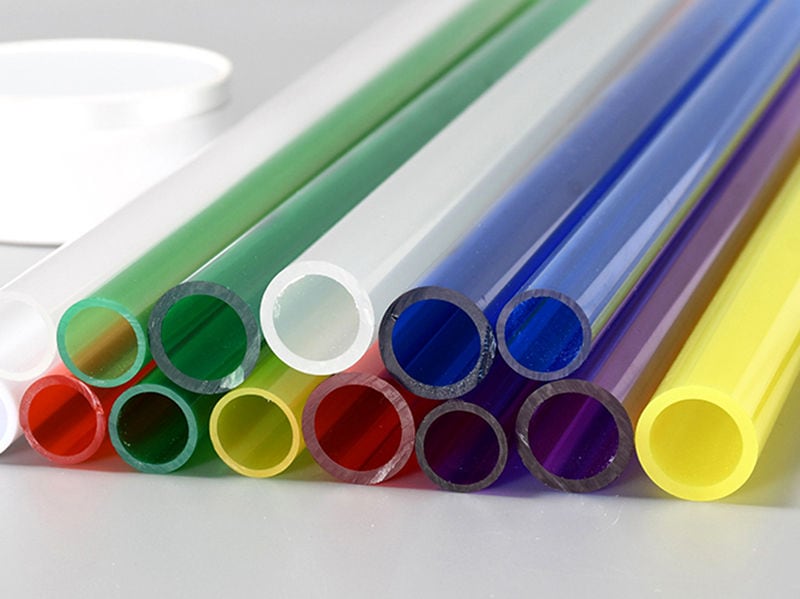 Tubo de PMMA de color