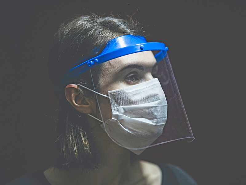 Lámina de policarbonato para máscara facial